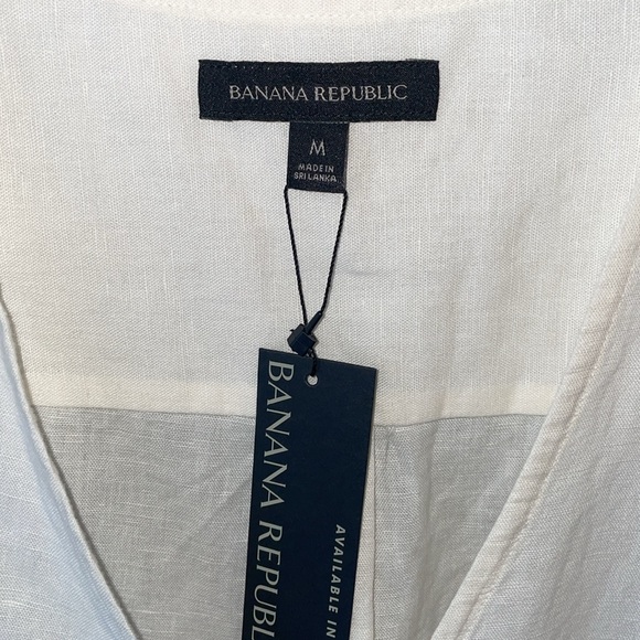 NWT Banana Republic linen wrap top, size medium - Picture 4 of 5